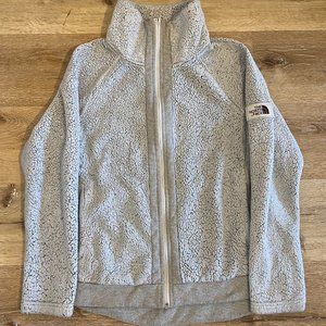 The North Face Women's Sherpa Fleece Jacket Size M Silver Gray